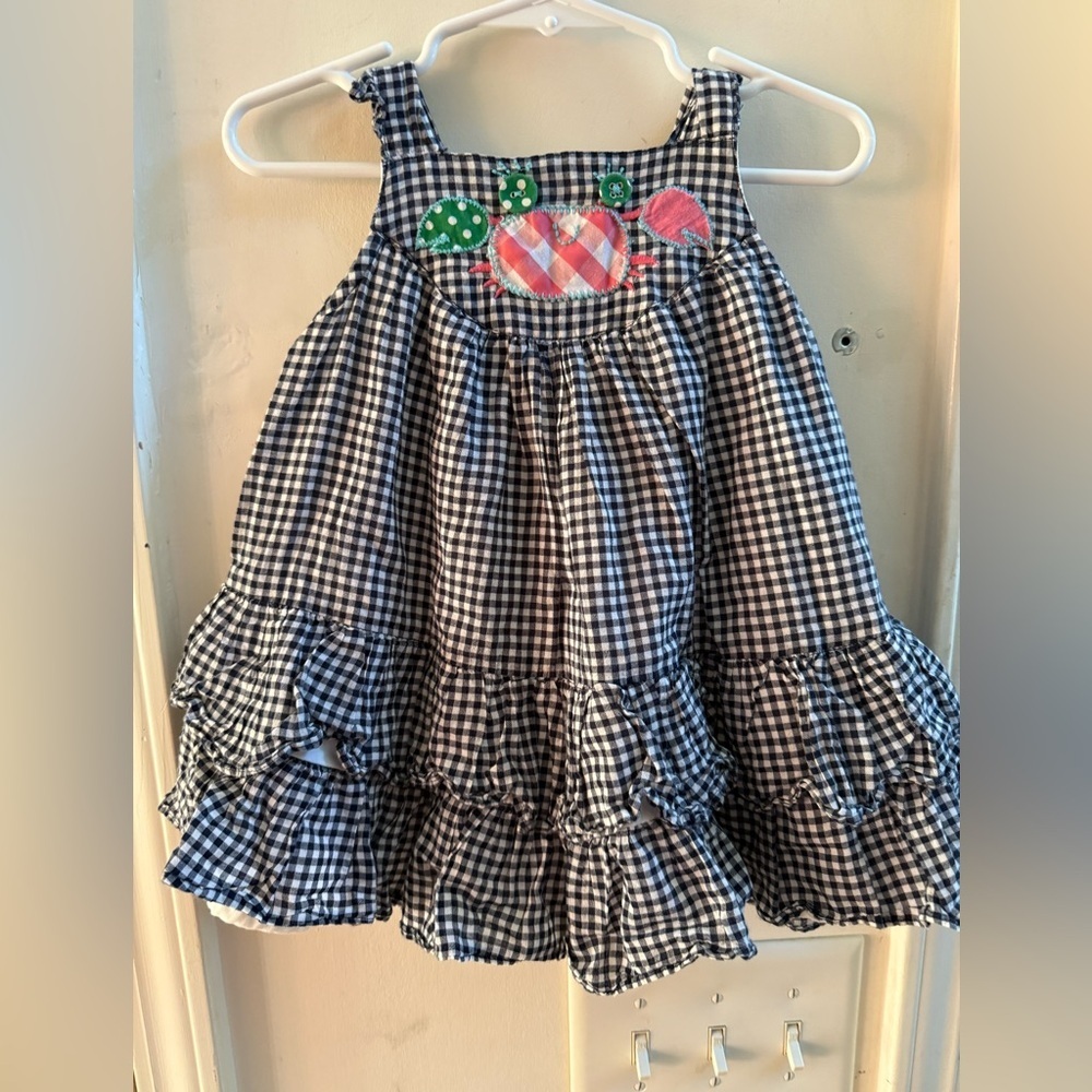 Jillian’s Closet Gingham Crab Appliqué Sundress